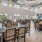 bright dining hall with tables and chairs