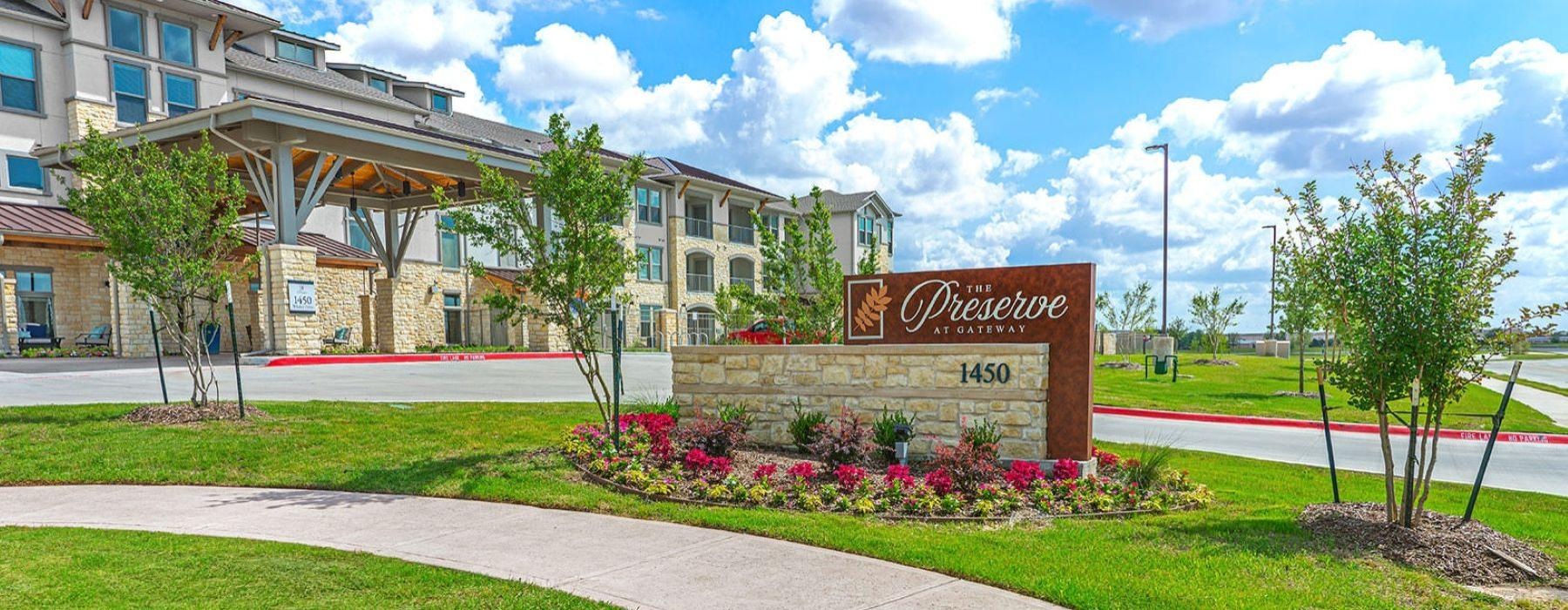 The Preserve at Gateway sign at property entrance