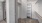 bright, walk-in closet with shelving
