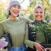 mother an daughter working outdoors